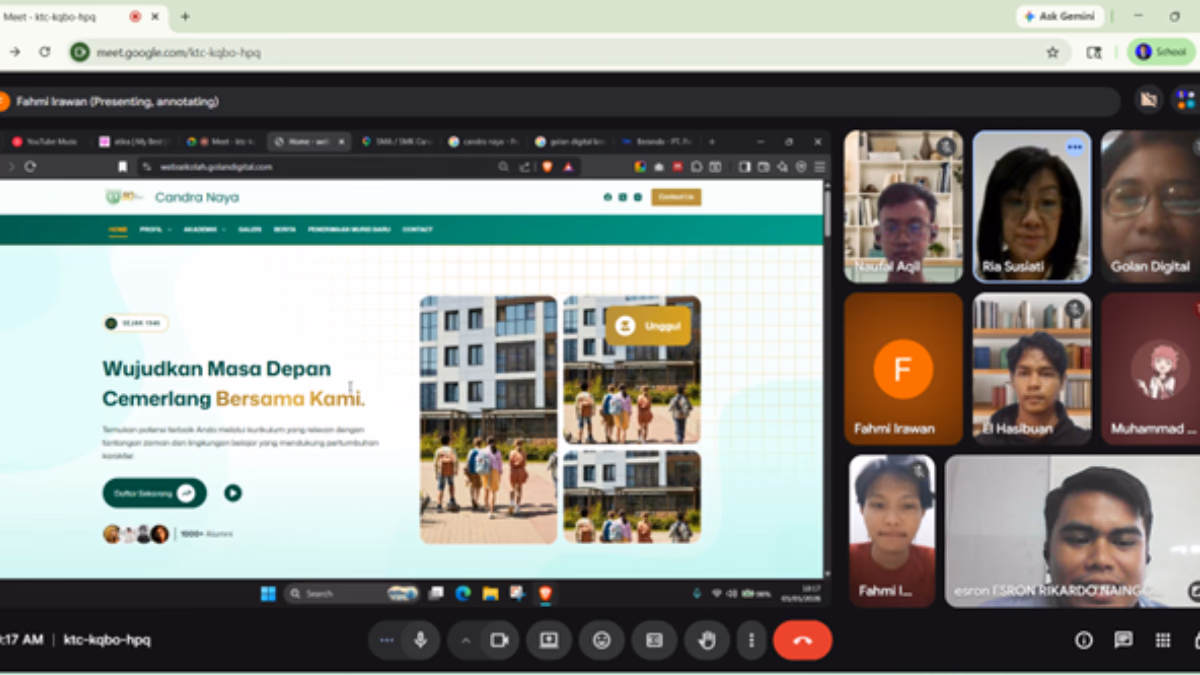 PT. Golan Digital Kembangkan Website Sekolah Candra Naya
